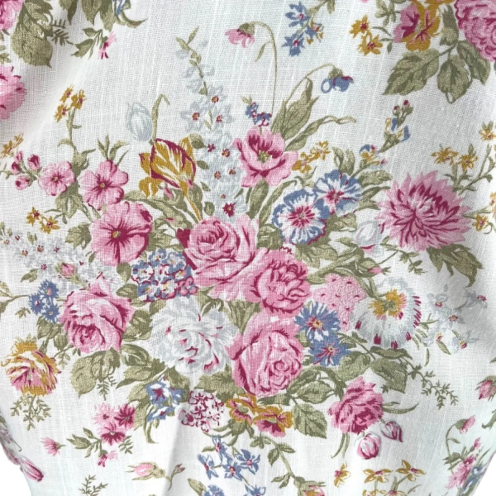 Vintage Blair 80s Floral Bouquet Cream Blazer Jacket Size 16 - Picture 10 of 12